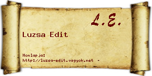 Luzsa Edit névjegykártya
